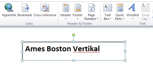 Membuat tulisan vertikal di word