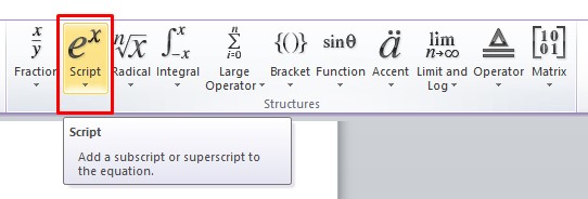 cara membuat pangkat kuadrat di word