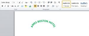 cara membuat tulisan lengkung di word
