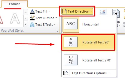 cara membuat tulisan vertikal di word 2010