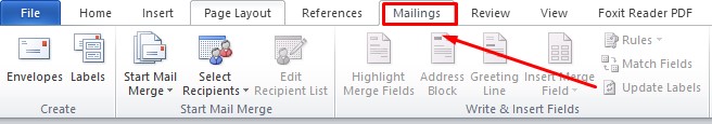 membuat mail merge di word