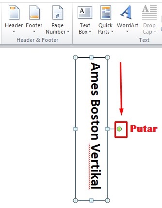 tulisan vertikal