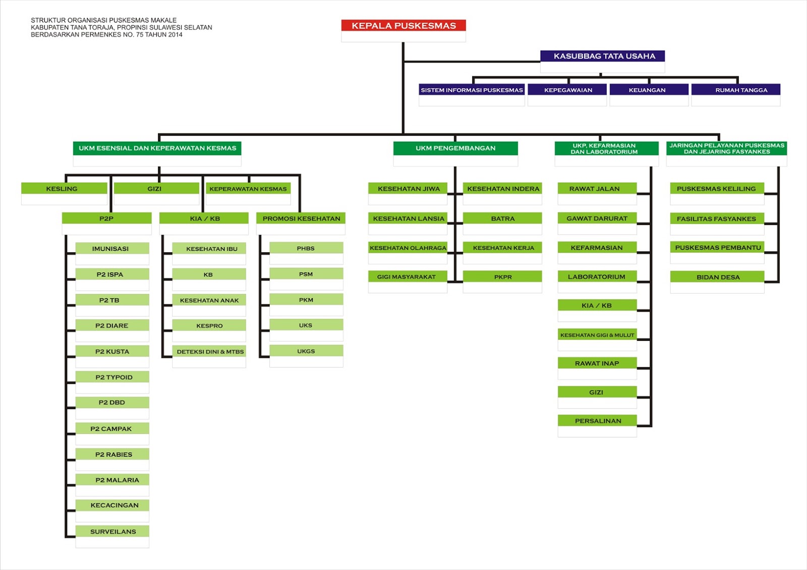 Struktur Organisasi Puskesmas Makale
