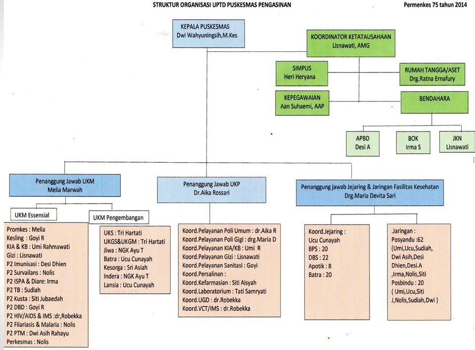 Struktur Organisasi Puskesmas Pengasinan