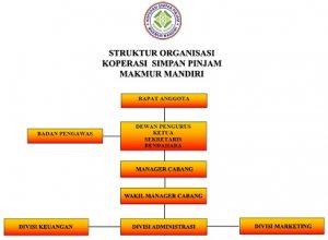 Struktur organisasi koperasi simpan pinjam