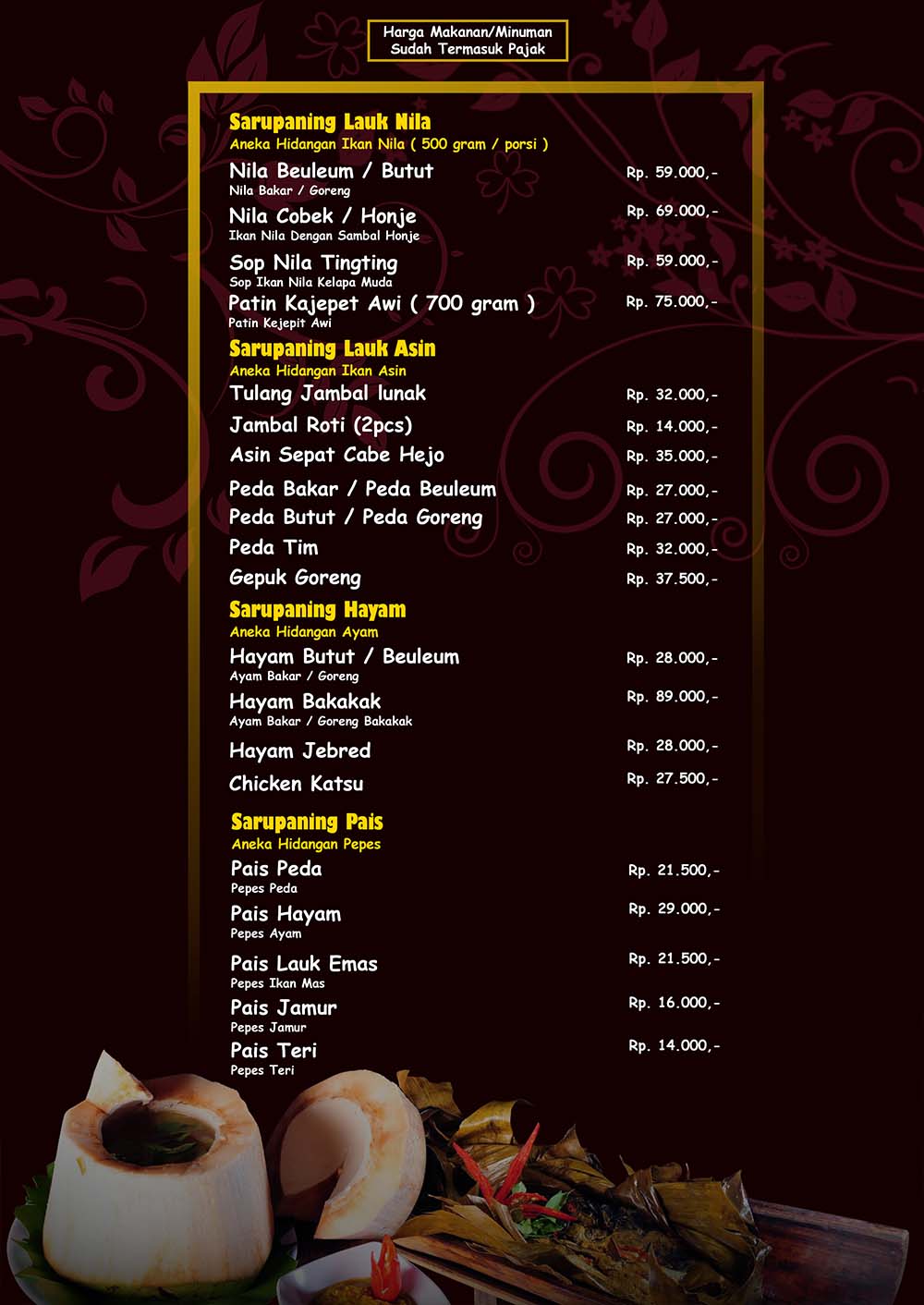 contoh menu ala carte 1