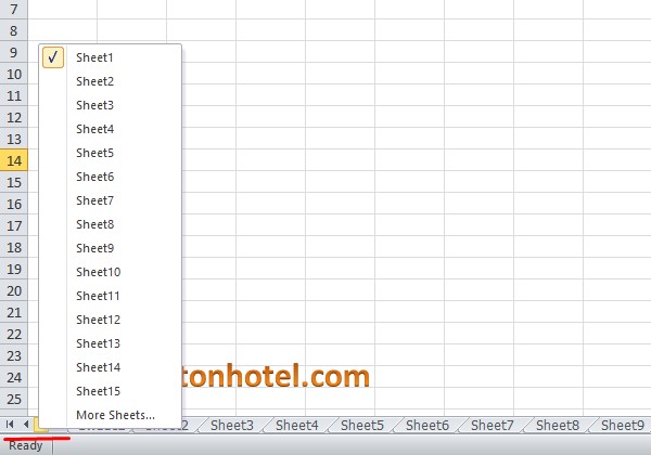 Pindah sheet excel dengan navigasi worksheet