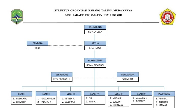 Struktur organisasi karang taruna desa padaek