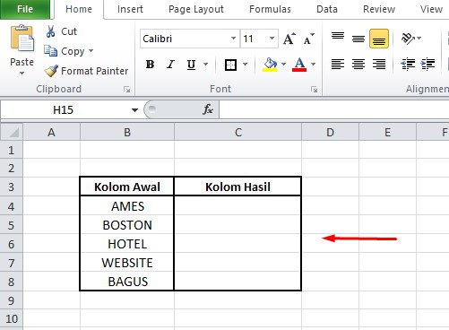 Cara mengubah huruf kecil menjadi huruf besar di excel