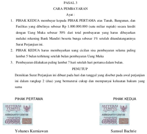 Contoh Surat Jual Beli Kenderaan / Berikut beberapa hal yang harus