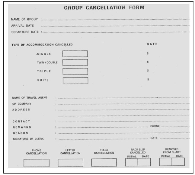 Contoh Group Cancellation Form