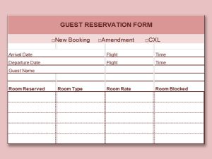 Reservation Form