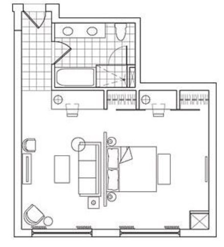 Denah Kamar Hotel Suite Room Luas