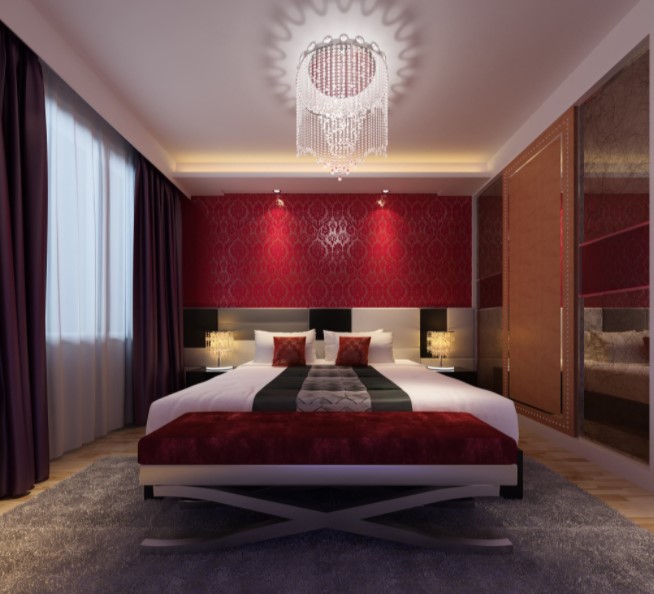 Desain Plafon Kamar Tidur Hotel Elegan