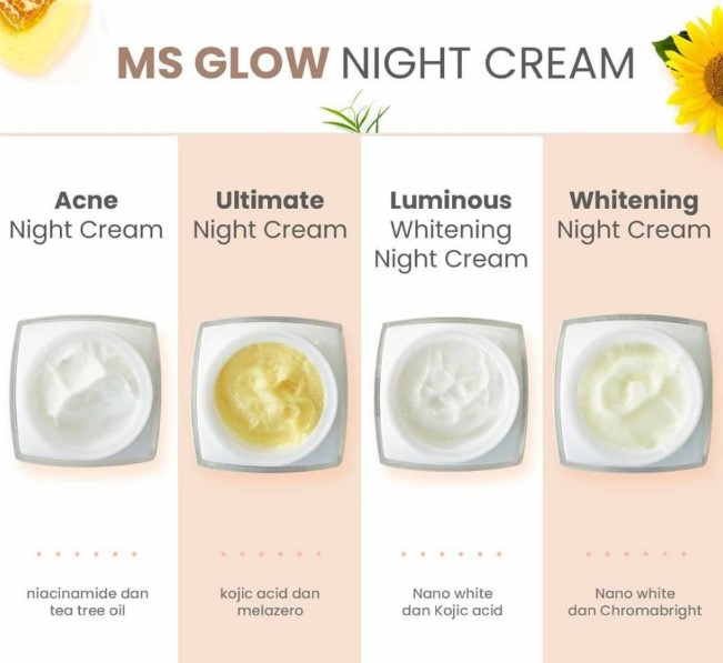 Kandungan Krim Malam MS Glow