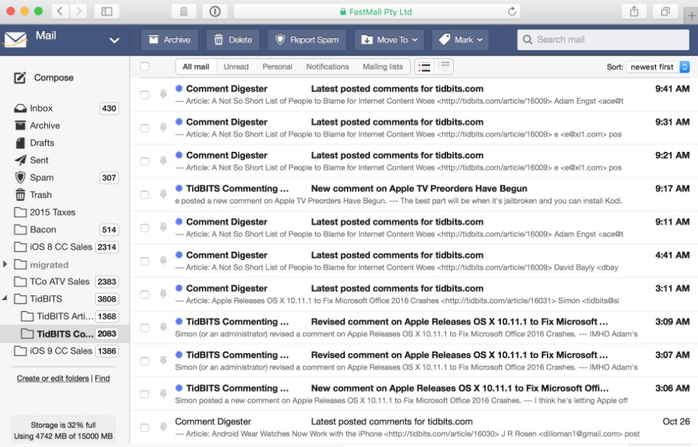 Email Selain Gmail adalah Fastmail