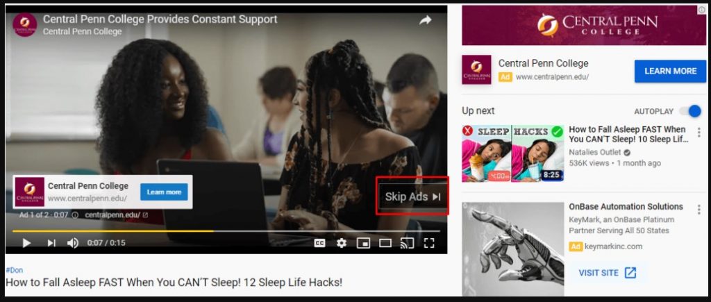 Jenis Iklan di Youtube Skippable Video Ads