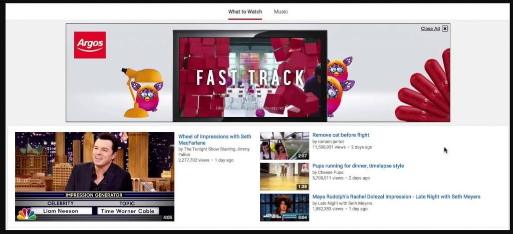 Jenis jenis iklan di youtube Masthead Ads