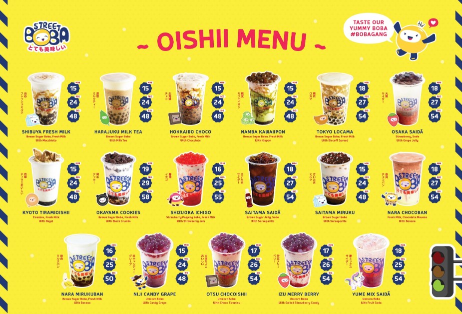 Contoh Daftar Menu Minuman Kekinian Boba