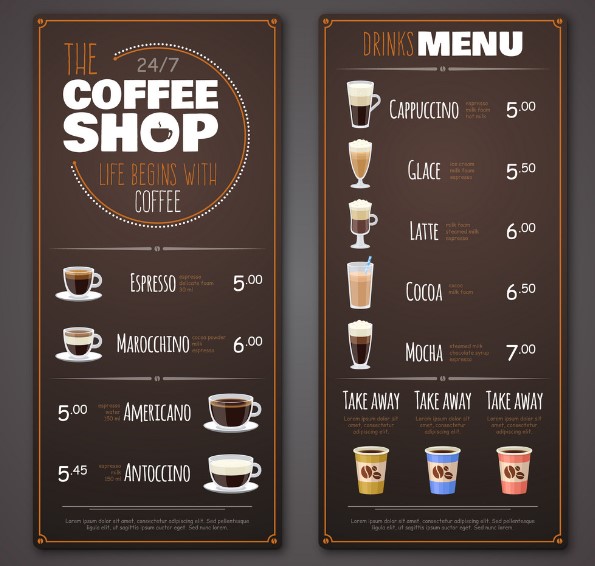 Contoh Daftar Menu Minuman Kekinian Kopi