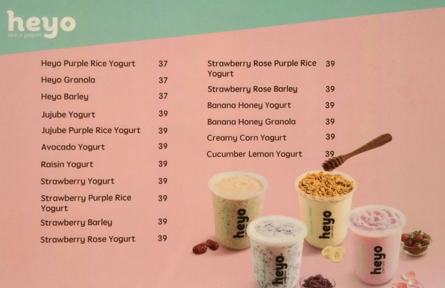 Contoh Daftar Menu Minuman Kekinian Yogurt