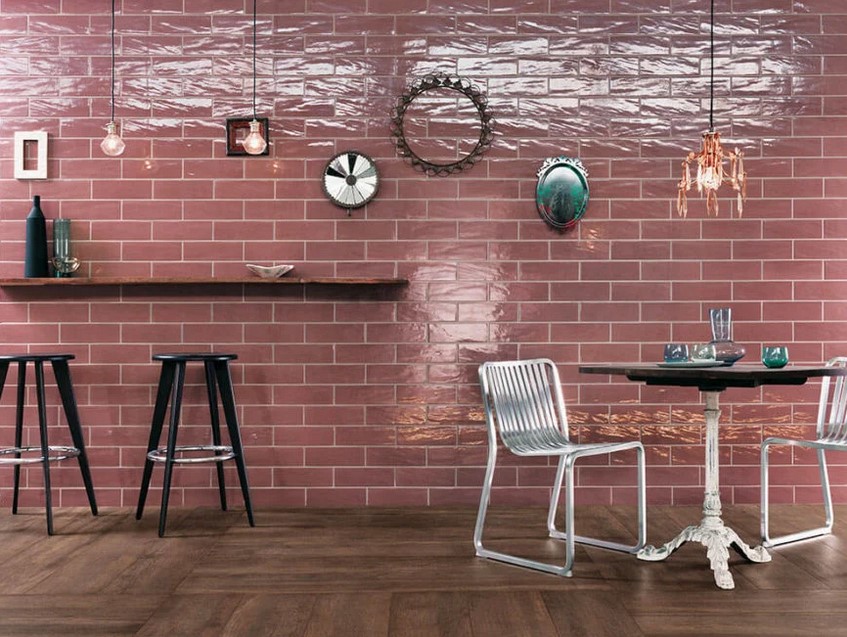 Desain Dinding Cafe Kekinian Tiles Klasik